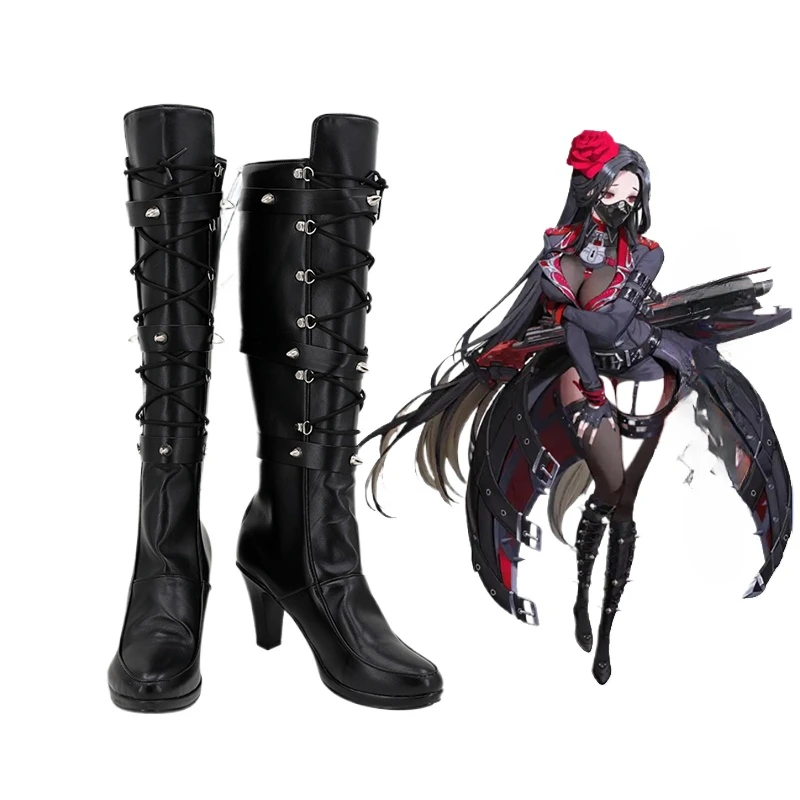 Cosplay Shoes NIKKE Maiden Miranda Boots Halloween Aksesori Dibuat Sesuai Pesanan