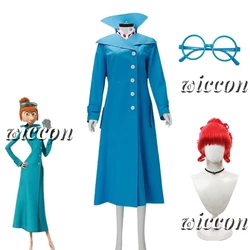 Lucy Wilde Cosplay Costum Lucy Wilde Costume Glasses Gru Wife Dress-Up Party Fantasy Outfits Halloween Carnival Roleplay Suit