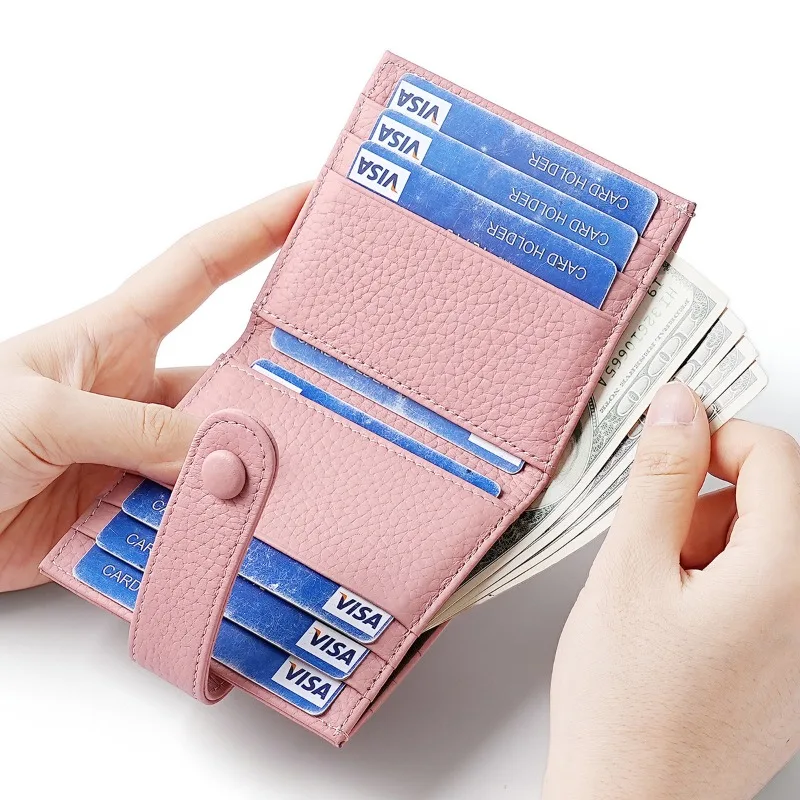 

Women Short Wallet Small Fashion Luxury Brand Real Leather Purse Ladies Card Bag for Women Clutch Female Purse Money Clip Wallet