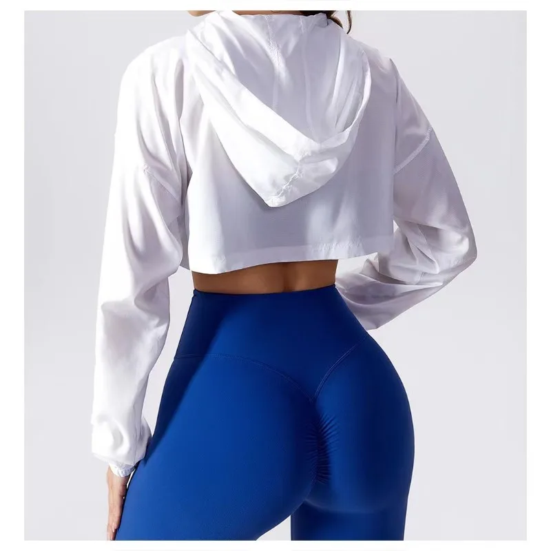 الشمس حامي الأكمام عباءة ملابس النساء تنفس تي شيرت الصيف رقيقة المضادة للأشعة فوق البنفسجية تشغيل الدراجات الرياضة بلوزة قصيرة UPF