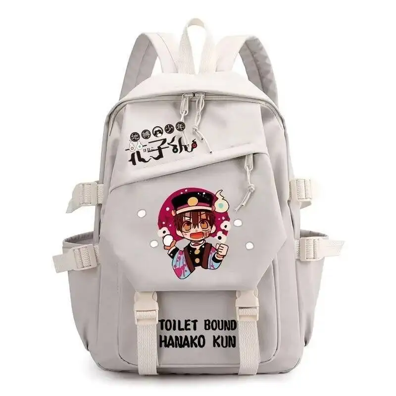 

Anime Game Black White Blue Pink Green Jibaku Shounen Toilet-Bound Hanako-Kun Teens School Bags Backpacks Girls Boys