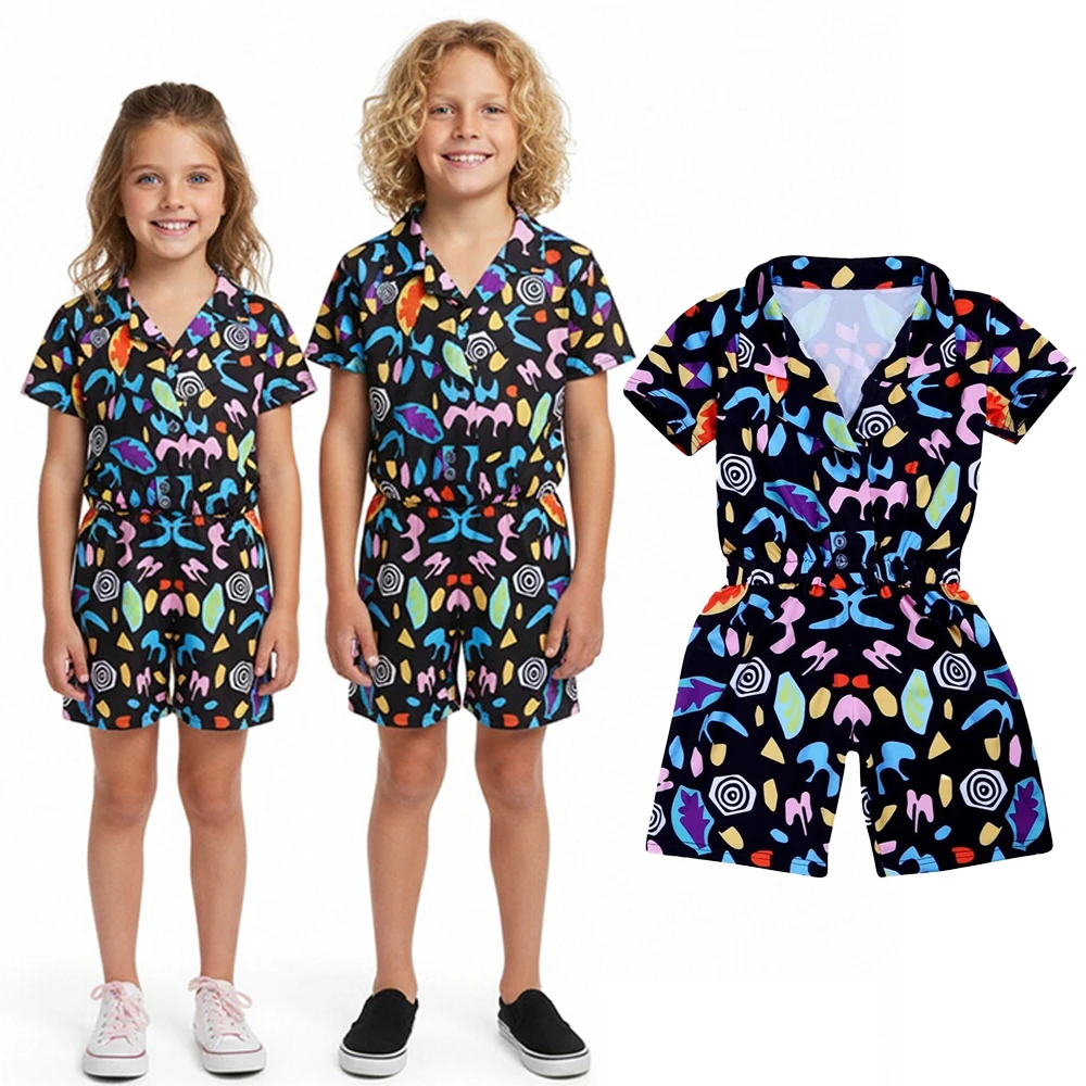 Disfraz de once, monos de Cosplay, pantalones cortos de manga corta de verano, traje de película de terror, conjunto de disfraz de juego de rol, traje de Halloween