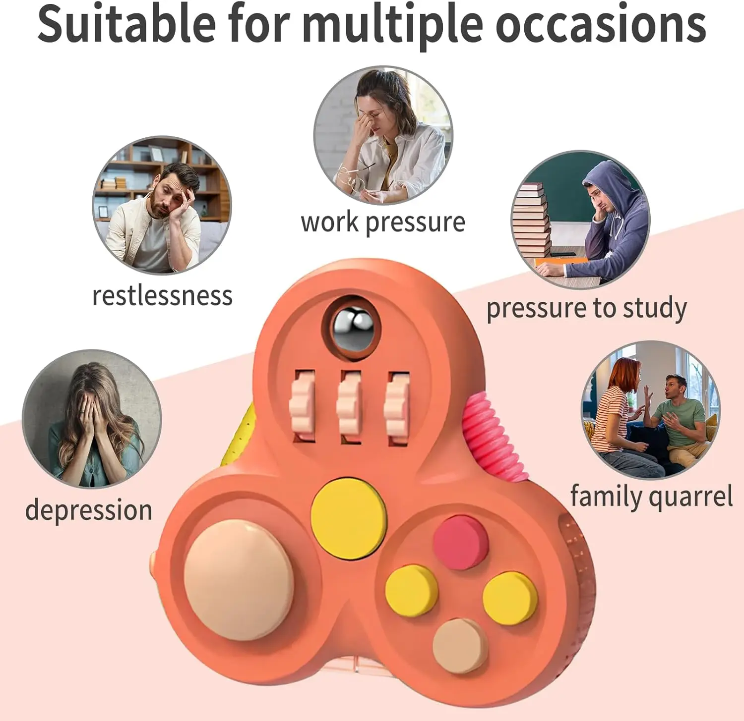 1 Uds. Rellenos de cesta de Pascua para niños y niñas, juguetes sensoriales, controlador de Clicker de cubo para aliviar el estrés para juegos de viaje de escritorio de oficina