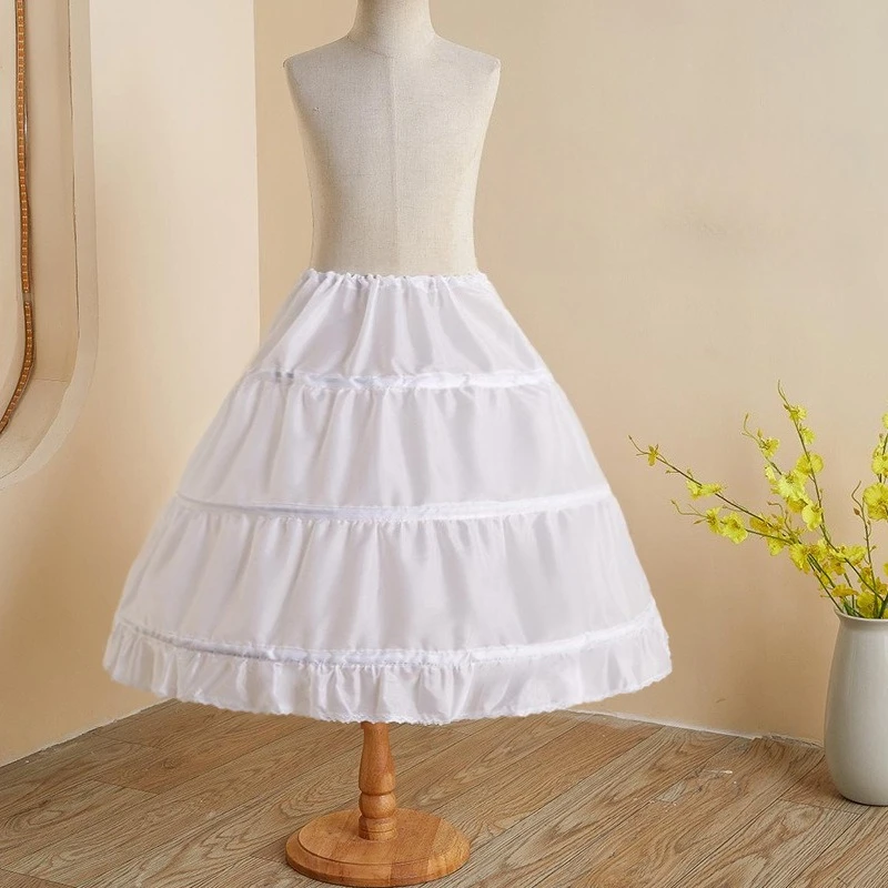 

Wholesale 5PCS 45CM Children Skirt Support Lolita Adjustable Fishbone Support Girl Dress Princess Skirt Fluffy Inner Petticoat