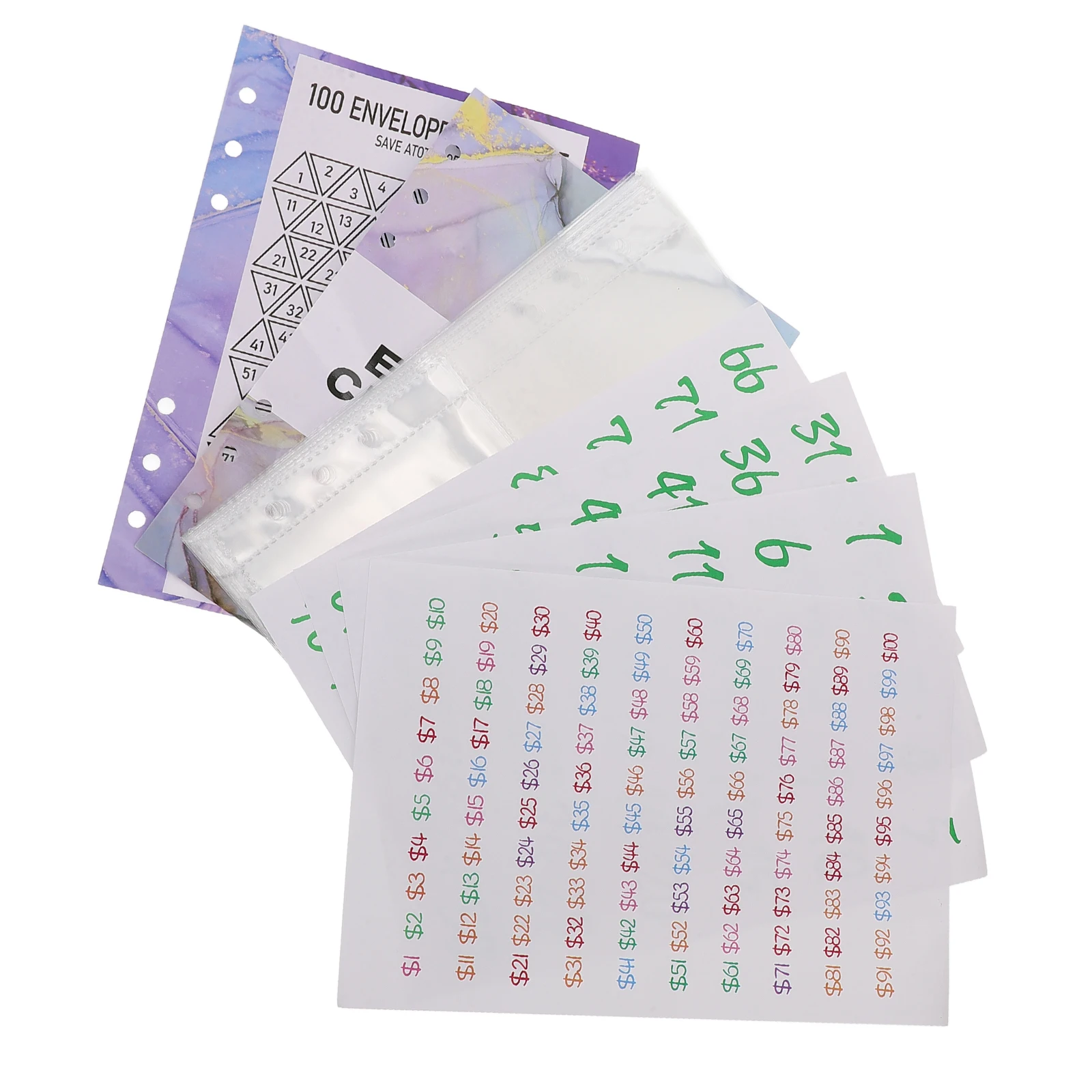 

Adhesive Save Money Inner Core Savings Challenge Insert Pvc Binder Refills Inserts