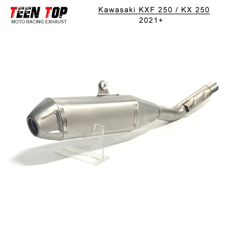 For Kawasaki KXF 250 KX 250 Motorcycle Exhaust System 2021+ 45mm KX250 Exhaust Header Titanium Motobike KX 250 Exhaust Muffler