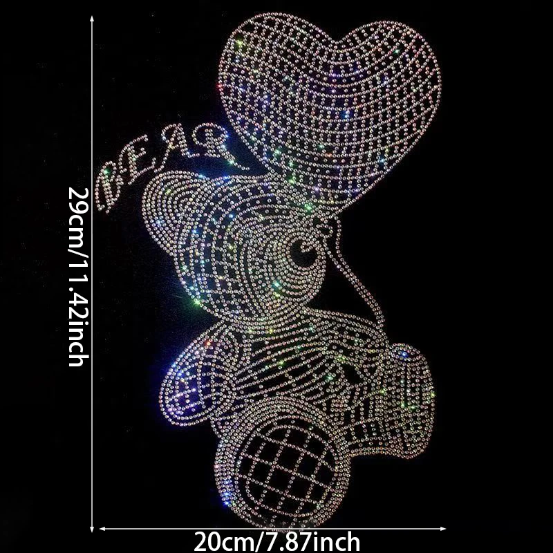 

Подушка для горячего тиснения в виде милого медведя с бриллиантовым узором, новинка, аксессуары для одежды, украшения «сделай сам», горячее тиснение