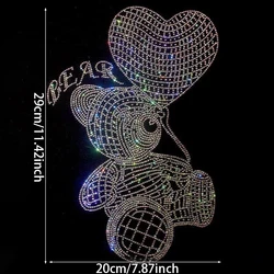Super Flash Cute Little Bear Hot Stamping Pillow with Diamond Pattern New Clothing Accessories DIY Jewelry Hot Stamping HOT