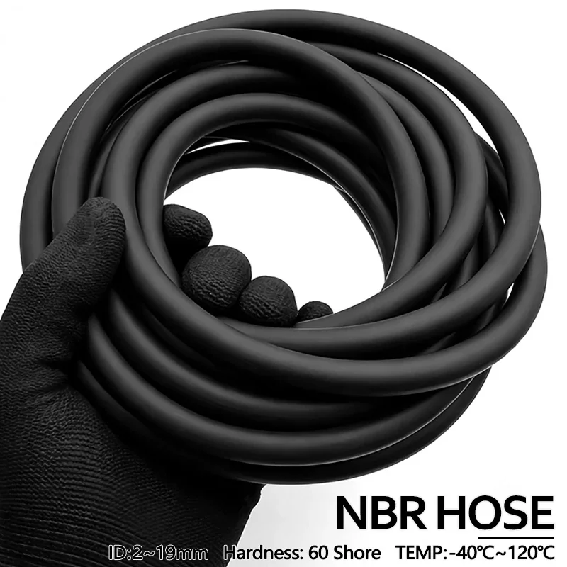 Oil Resistant NBR Black Fuel Line ID2/3/4/6/8/10/12/14/16/18/19mm Flexible Hose for Auto Motorcycle Fuel Gas Delivery