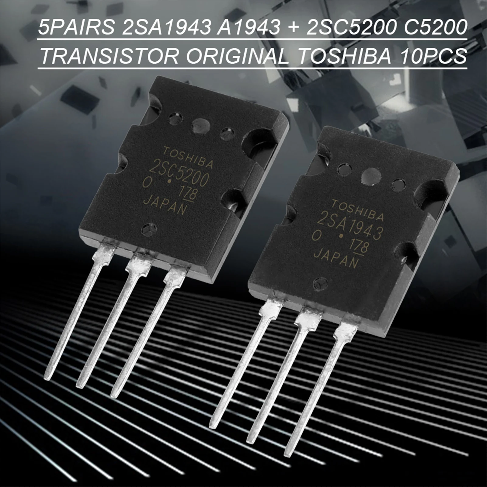 5 Paar schwarzer 2 sa1943 2 sc5200 Hochleistungs-Audio transistor