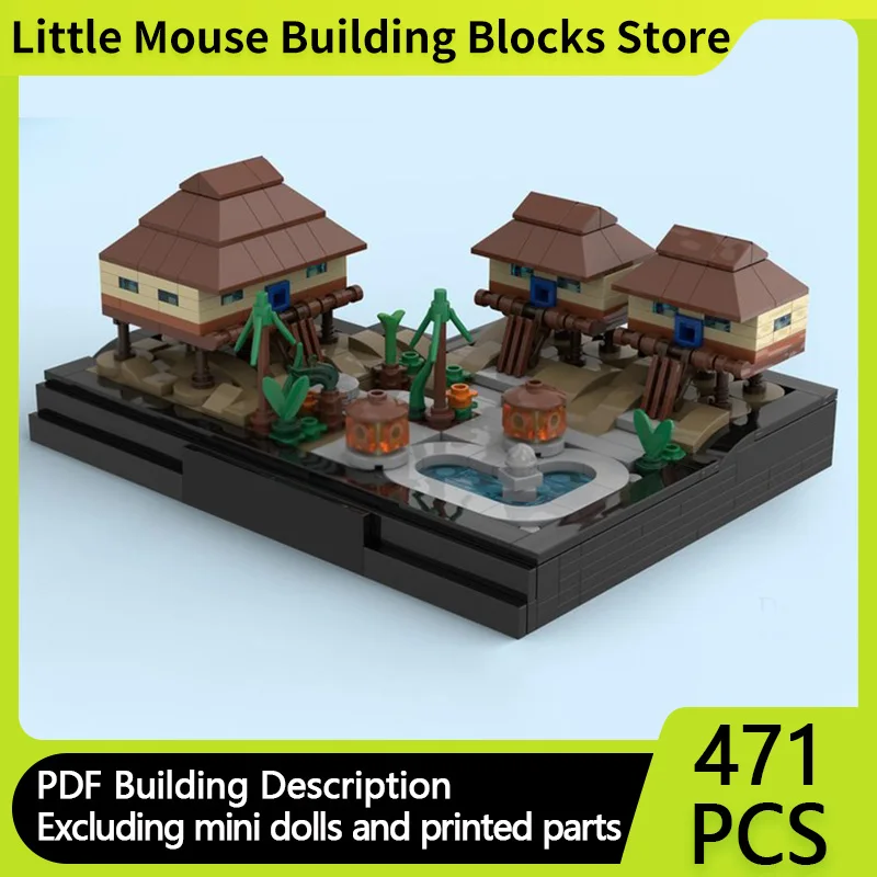 

City Street View Model MOC Building Bricks Wildlife Park Hotel Modular Technology Gifts Holiday Assemble Children Toys Suit