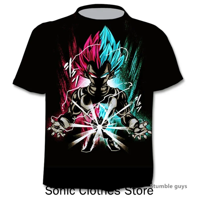 

Anime Kids Dragon Ball Z T-shirt Men Fashion Goku Tops Summer Vegeta Short Sleeve O-neck Tshirt Boys Clothing Street Clothes