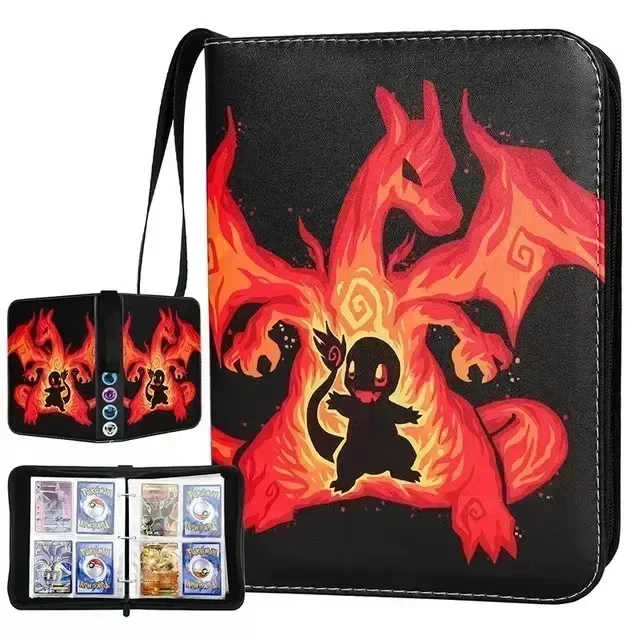 2025  Binder Trading Card para Pokemon, Cartão Coleção Binder, Titular do livro personalizado com 50 mangas, 400 bolsos