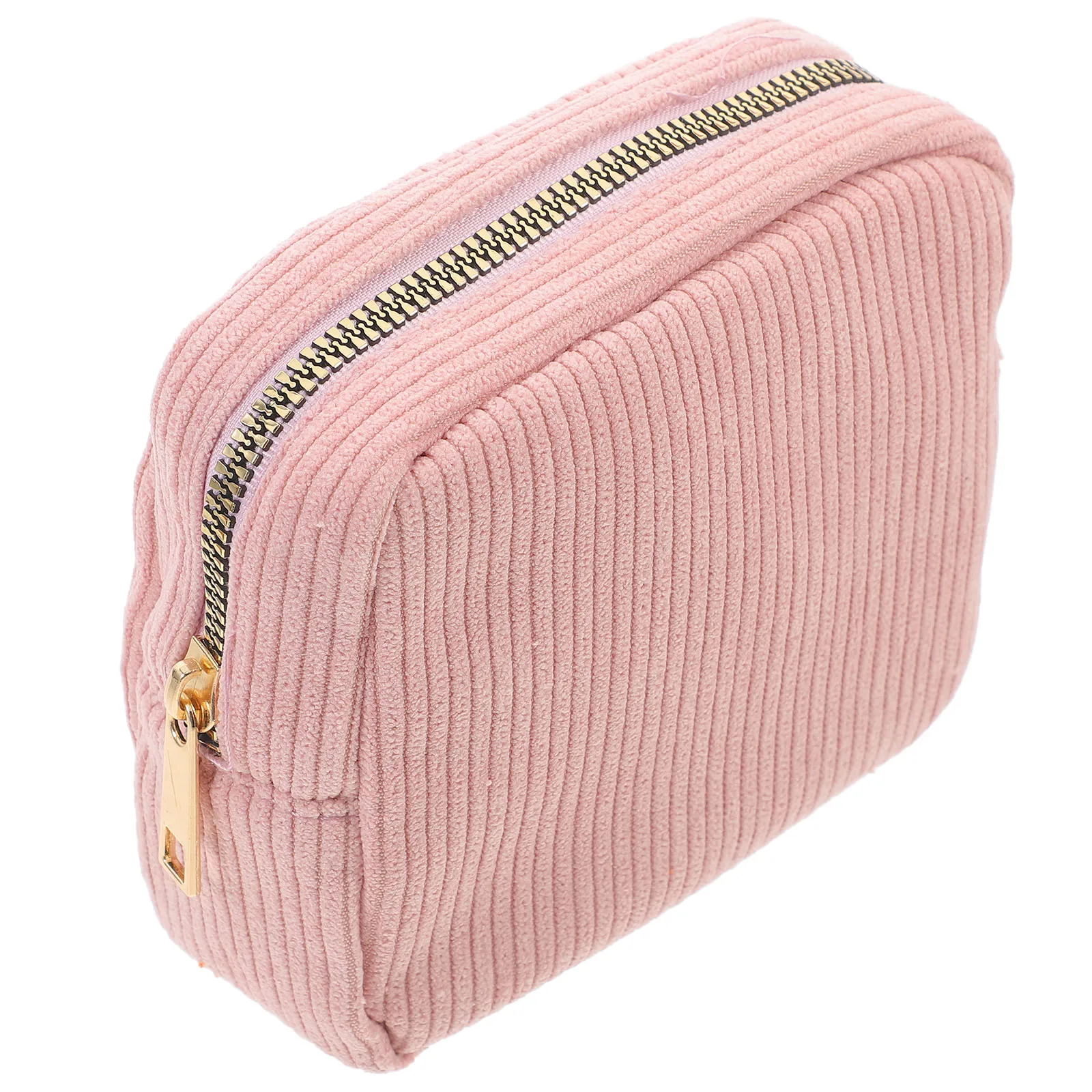 

Corduroy Makeup Bag Coin Purse Toiletry Bag For Women White Color Portable Design Zippered Storage Pouch Cosmetics Travel Bags