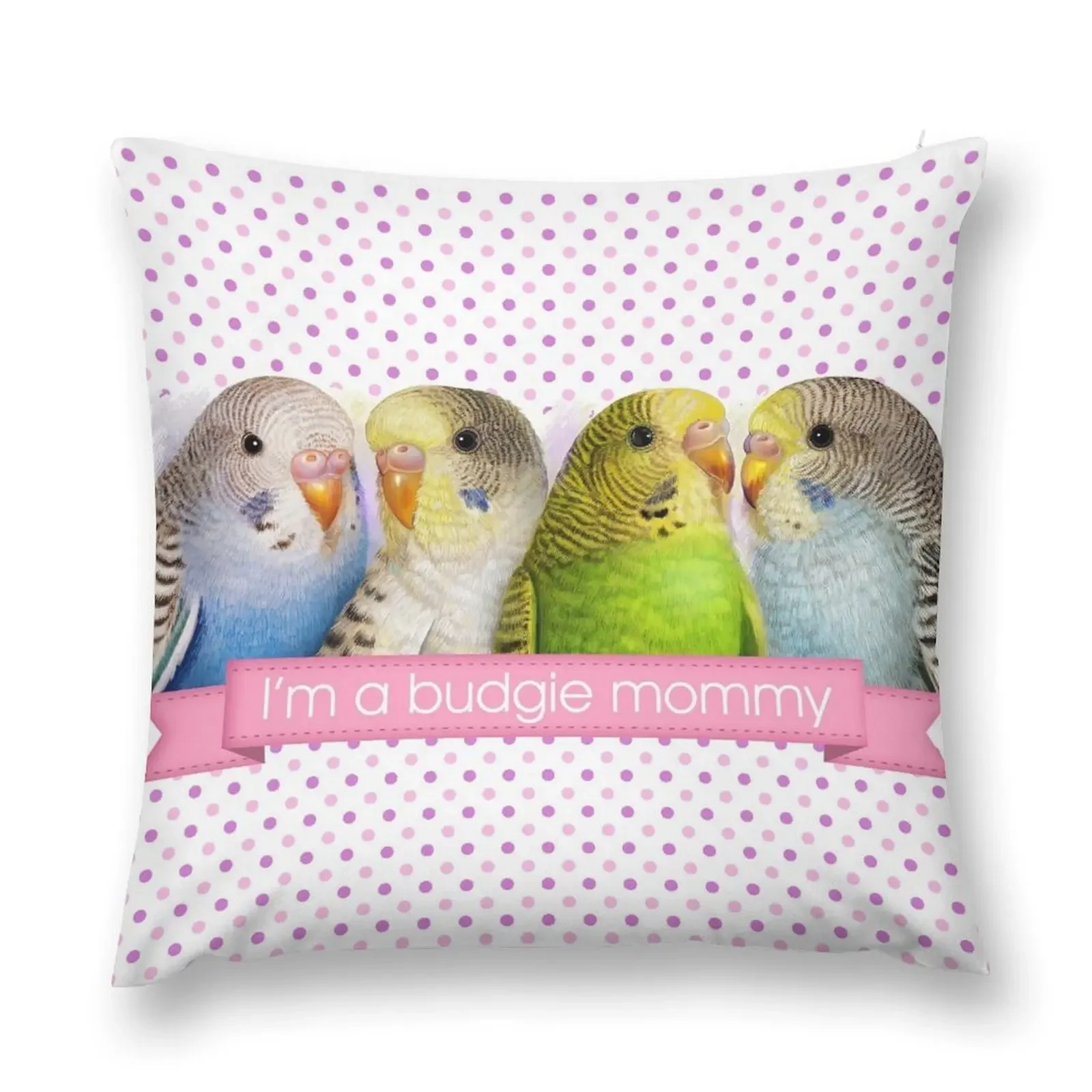 Budgerigars realistic painting Throw Pillow Sofas Covers Christmas Pillows pillow