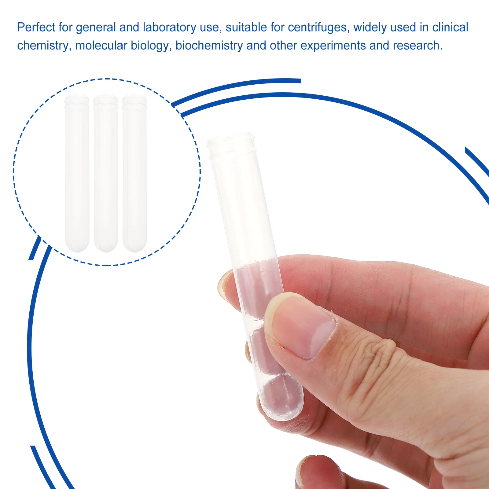 

500 Pcs Soft Plastic Test Tube Clear Tubes Liquid Storage Transparent Laboratory