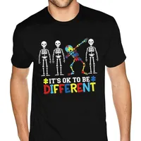 New Style Top Autism Awareness It Okay To Be Different T Shirt Printing Kawaii Loose Anime Men Female Summer Casual Black Tops