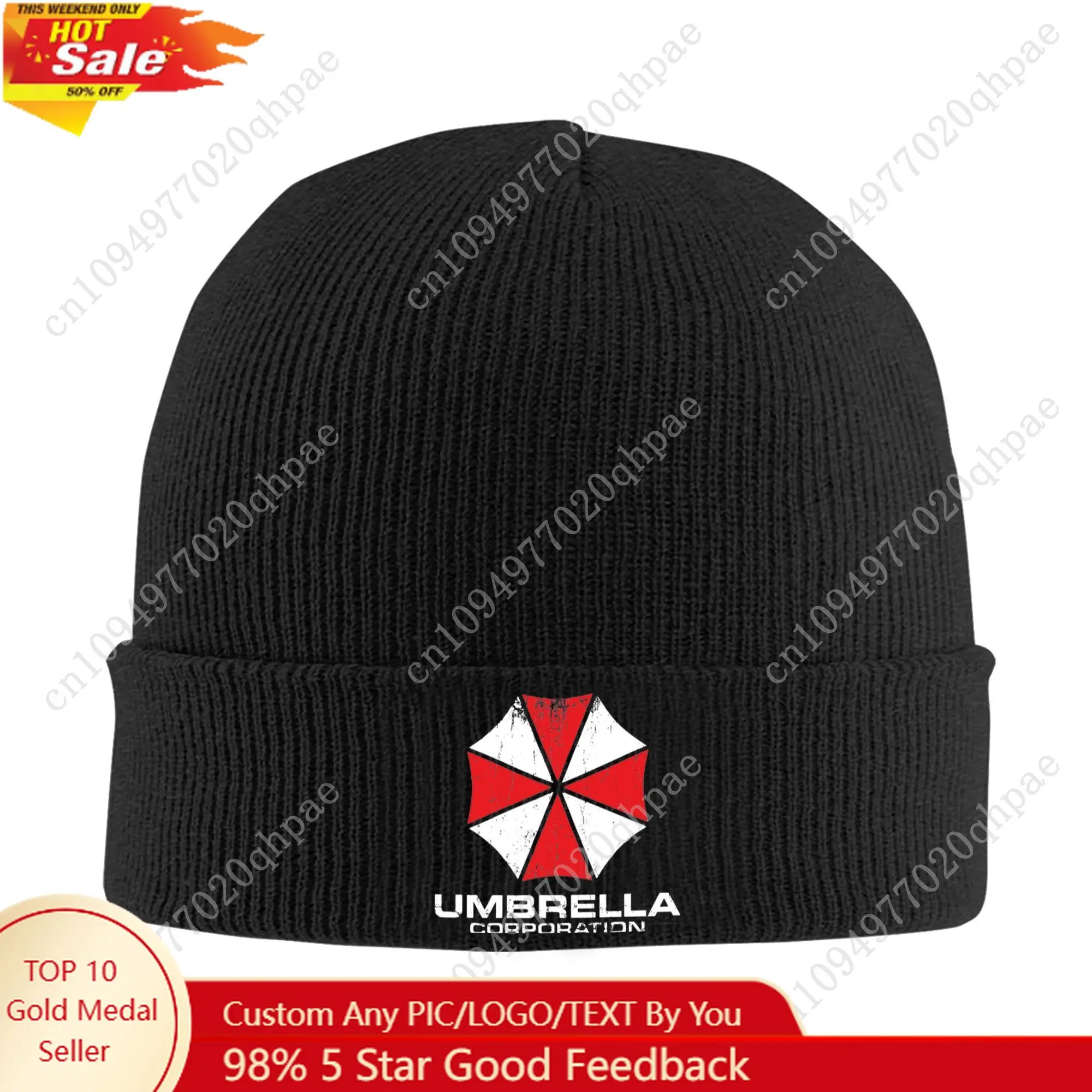 

Umbrella Corporation Resident Evil Accessories Warm Winter Cuff Beanie For Unisex Skullies Knitted Caps Beanies Skullies