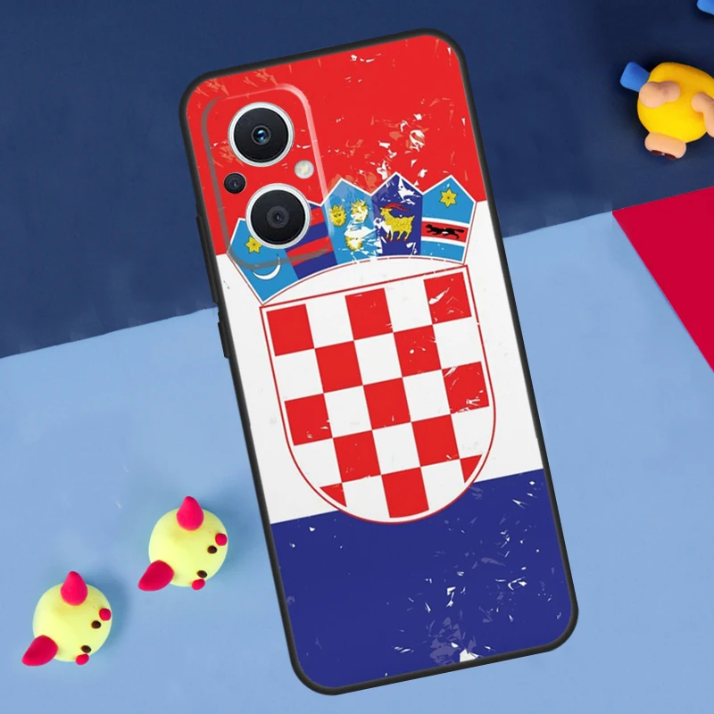 Croatia Flag Case For OPPO Reno 10 Pro 4 5 6 7 8 Lite 4Z 5Z 8T OPPO Find X6 Pro X5 Lite X3 X2 Neo Cover