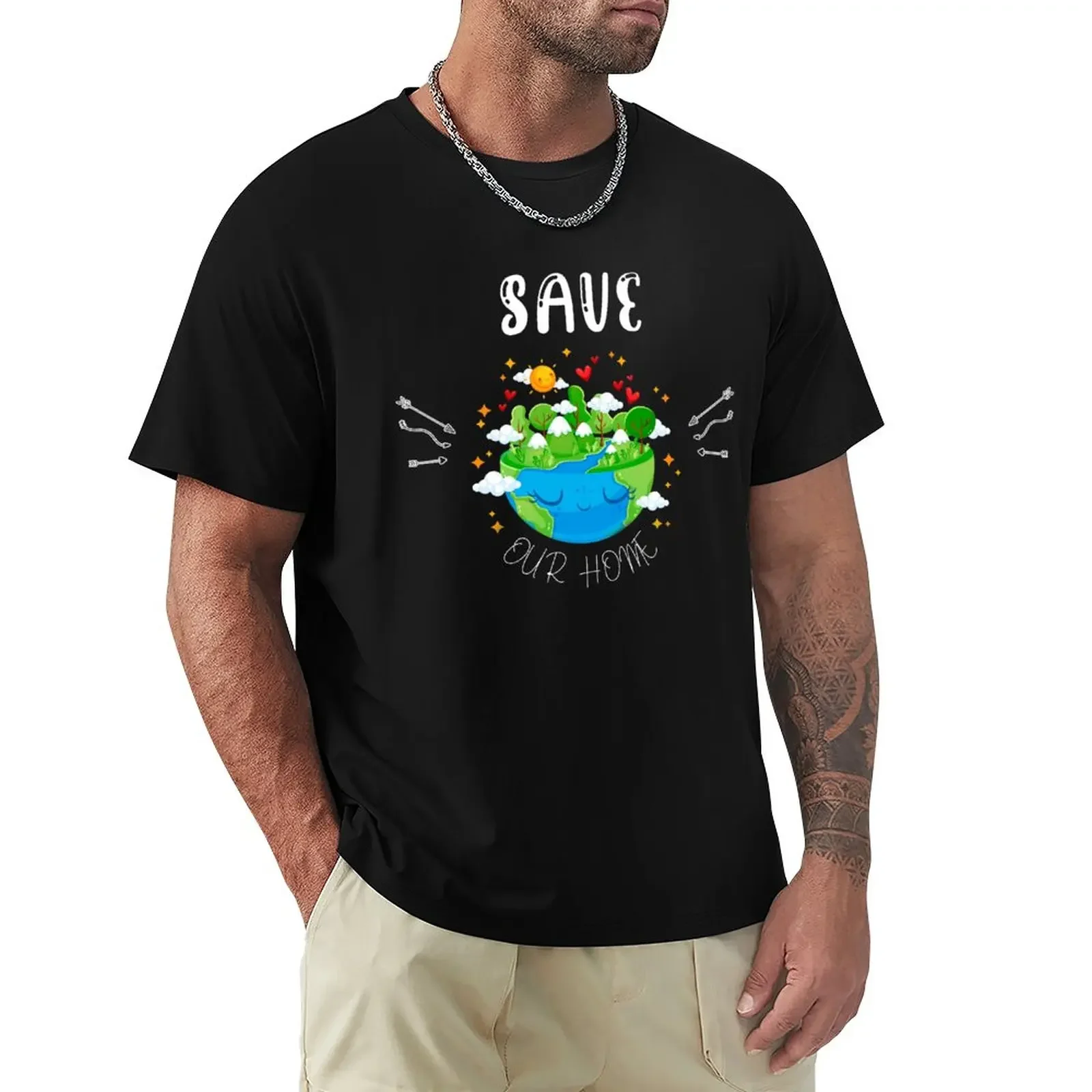 

Save Our Home Animals Wildlife Conservation Earth T-Shirt anime blanks funnys T-shirts for men cotton