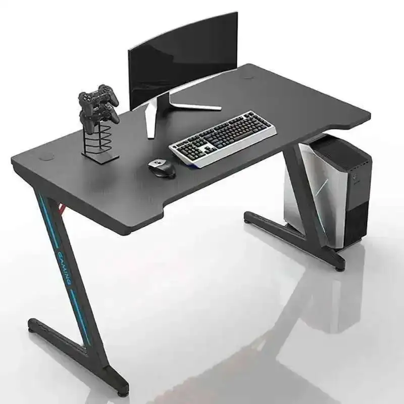 Study Desks Nordic Fiber Sense Metal for E-sports Home Carbon Table Technology Desktop RGB Gaming Computer Desk and Chair Set T