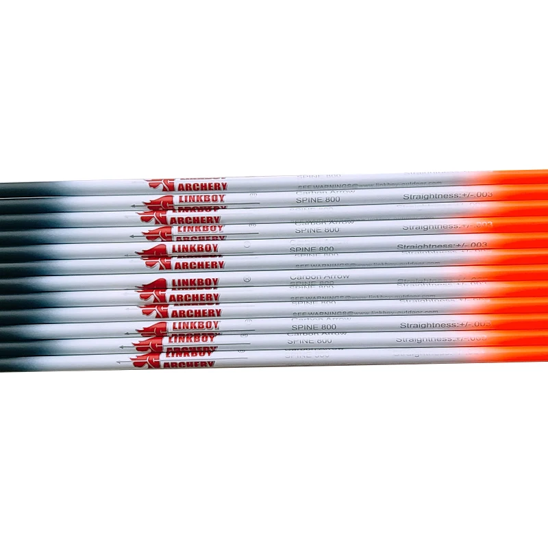 Flechas carbono puro para tiro con arco recurvo con plumas de pavo - imagen 2