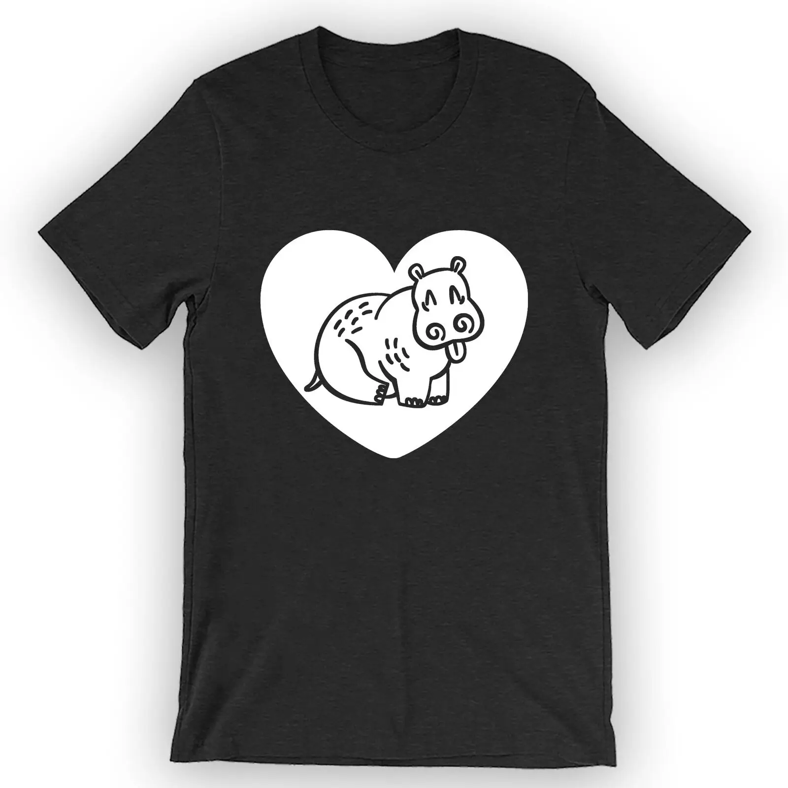 Unisex Hippo Heart T-Shirt Hippo Lover Shirt