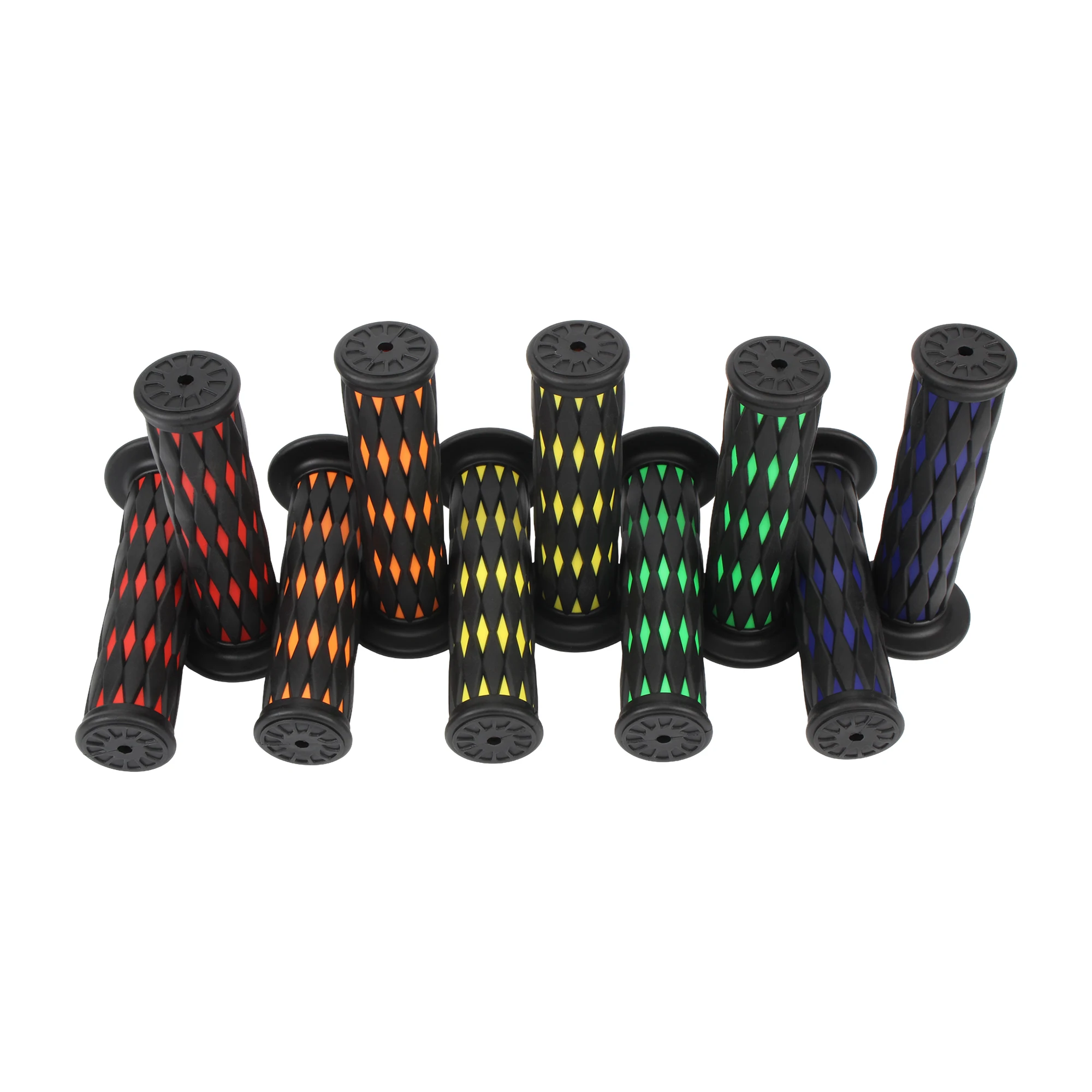 Universelle Motorrad-Lenkergriffe 22mm 24mm Diamantmuster Rutschfeste Gummi-Handgriffe für Dirt Bike ATV Roller Custom – Detail 2