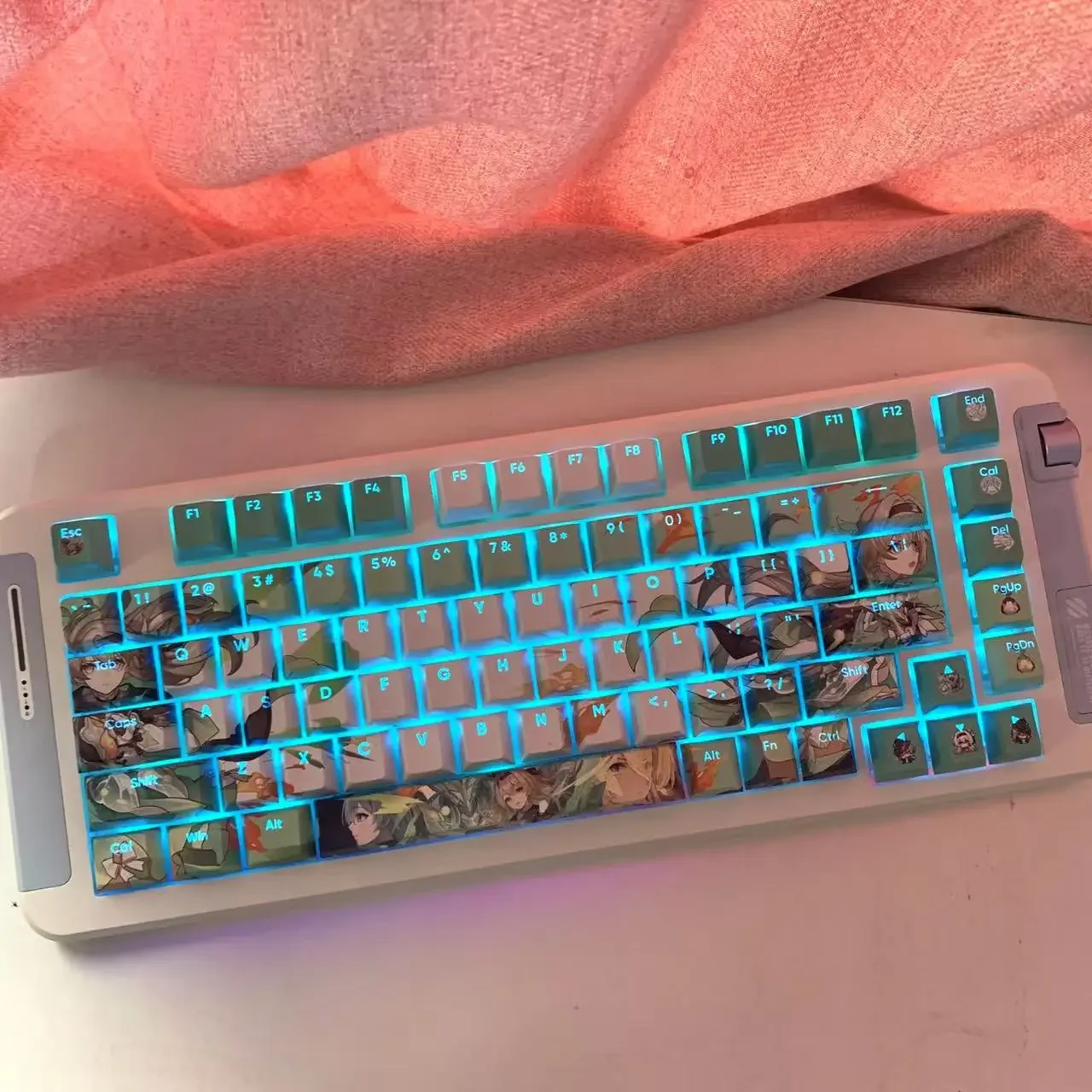 120 Keys Honkai Star Rail Firefly Keycaps PBT Dye-Sub Backlit Keycaps Anime Cartoon Key Caps for ANSI 61 68 87 104 108 Keyboard
