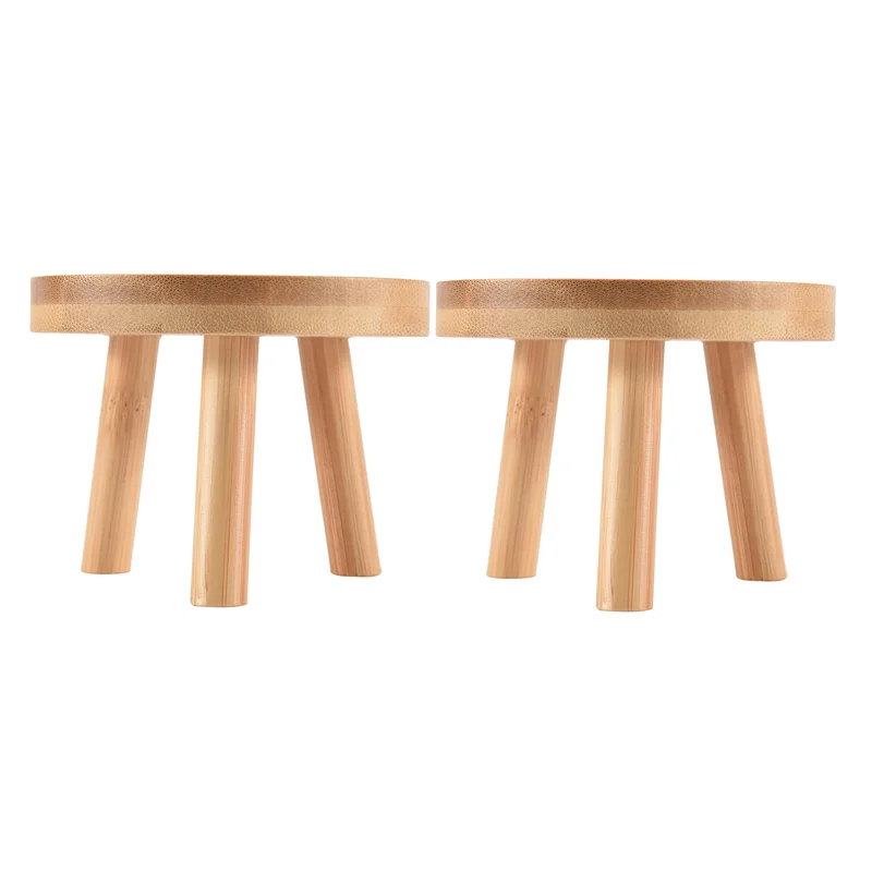 ABWR-2X 나무 식물 스탠드 화분 받침대 스툴 높은 스툴 발코니 다육식물 원형 화분 선반 실내외용