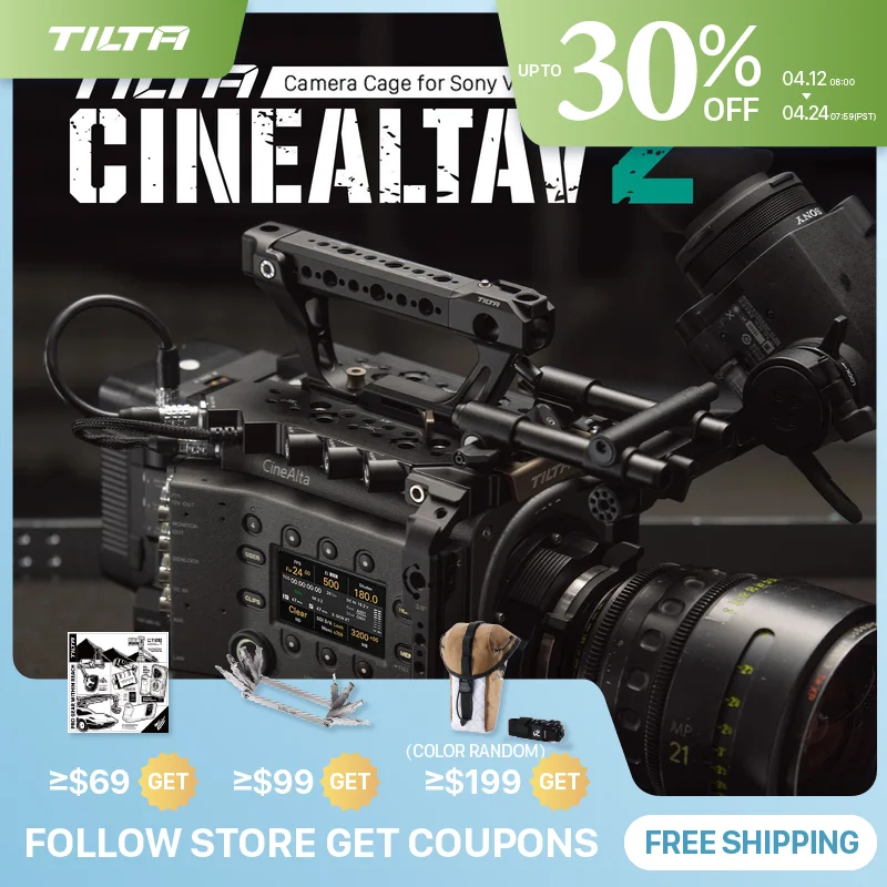 

Корпус камеры TILTA для Sony Venice 2, 8K Venice 1, V-образное крепление и аккумуляторные пластины с золотым креплением, верхняя ручка, аккумуляторная пластина ESR-T15-V