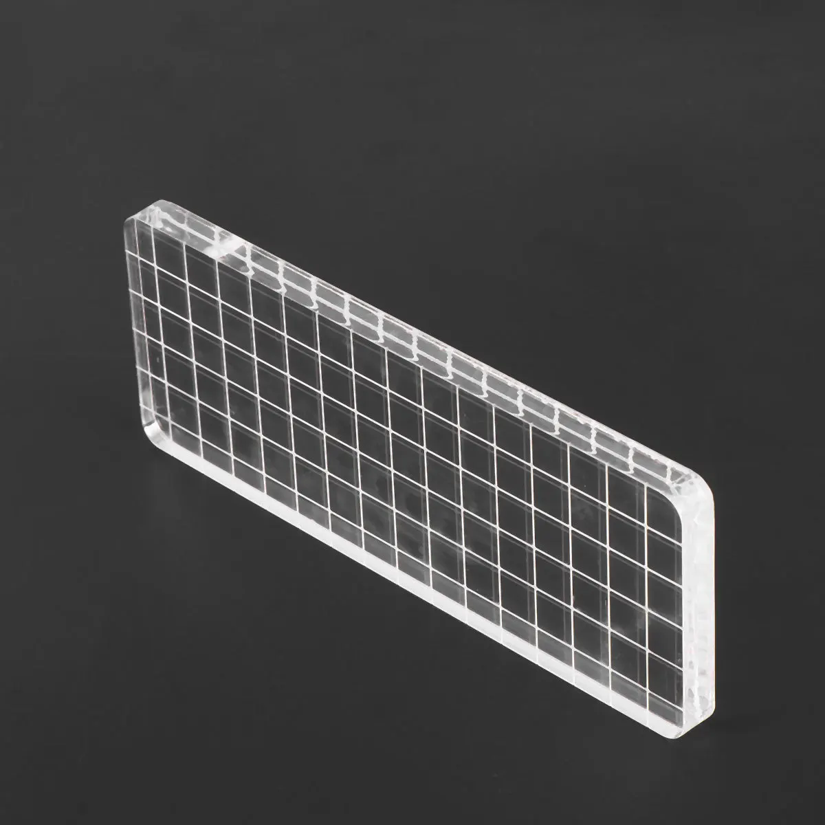 

High Transparency Acrylic Stamp Block Thickened Smooth Edges Clear Grid Lines Easy Alignment Seal Stamping for Craft Projects