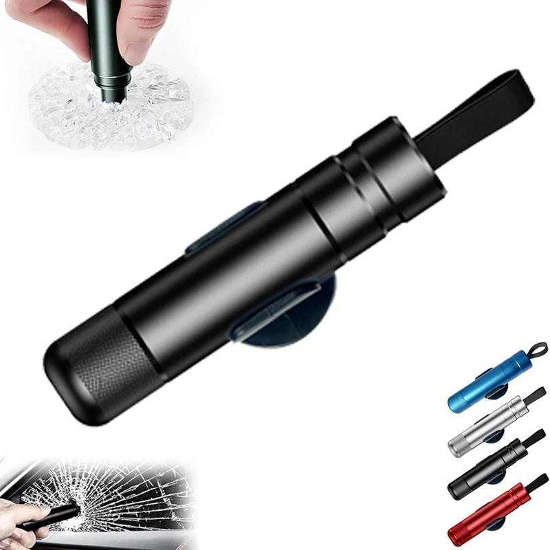 Martelo de segurança a96i, disjuntor de vidro de martelo seguro, disjuntor de vidro e cortador de cinto de segurança, ferramenta de escape de emergência de carro (preto) fácil instalação