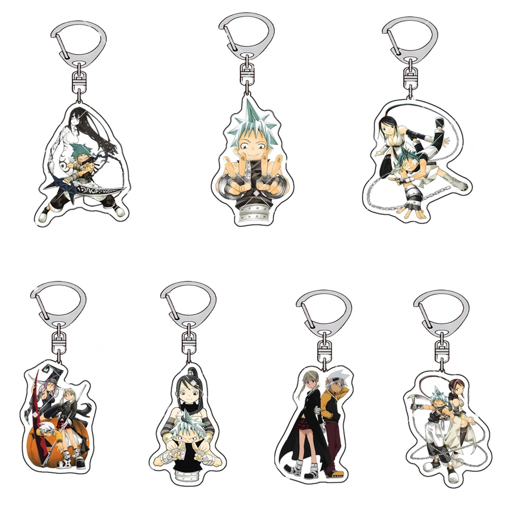 Anime Soul Eater Keychain Anime Figure Maka Albarn SOUL EATER Acrylic Pendant Bag Charm Backpack Decor Car Key Anime Fans Gift