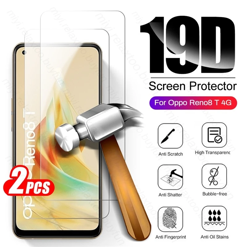 2PCS 9H Tempered Glass For Oppo Reno8 T Reno 8T 8 T Reno8T 4G 2023 CPH2481 6.67