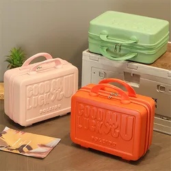 14 inch Suitcase Ladies Make up Cosmetic Case Girl Good Luck Rabbit Cute Luggage Cabin Suitcase Women Portable Laptop Travel Bag