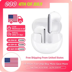 QCY HT10 AilyBuds Pro+ ANC Wireless Earphone Hi-Res Audio with LDAC Bluetooth 5.3 Earbuds 6 Mic AI HD Call Multipoint Connection