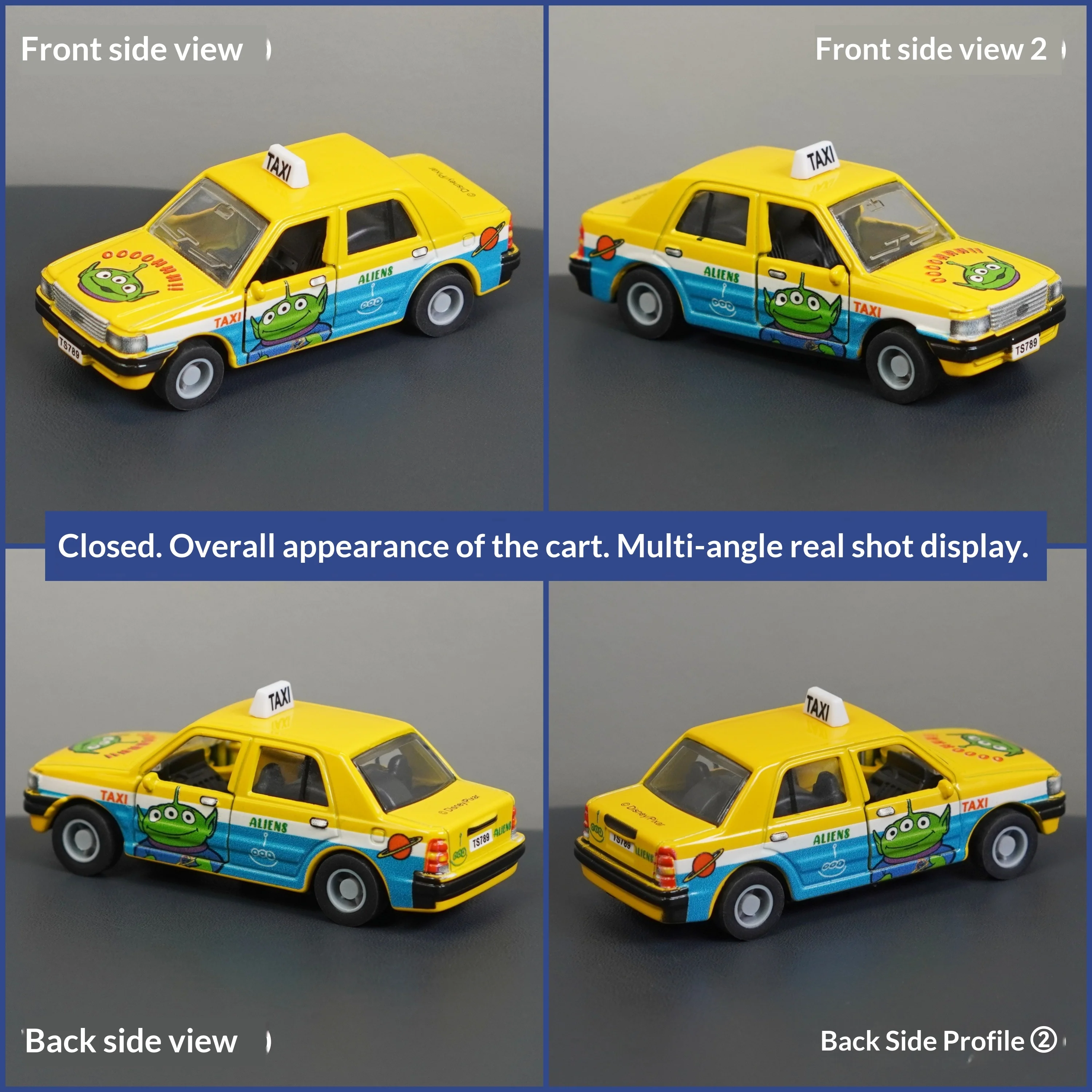 รถแท็กซี่ธีมทอยสตอรี่และสติทช์ รุ่นลิมิเต็ดอิดิชั่นจากฮ่องกง ของสะสมโมเดลรถหล่อโลหะผสม
