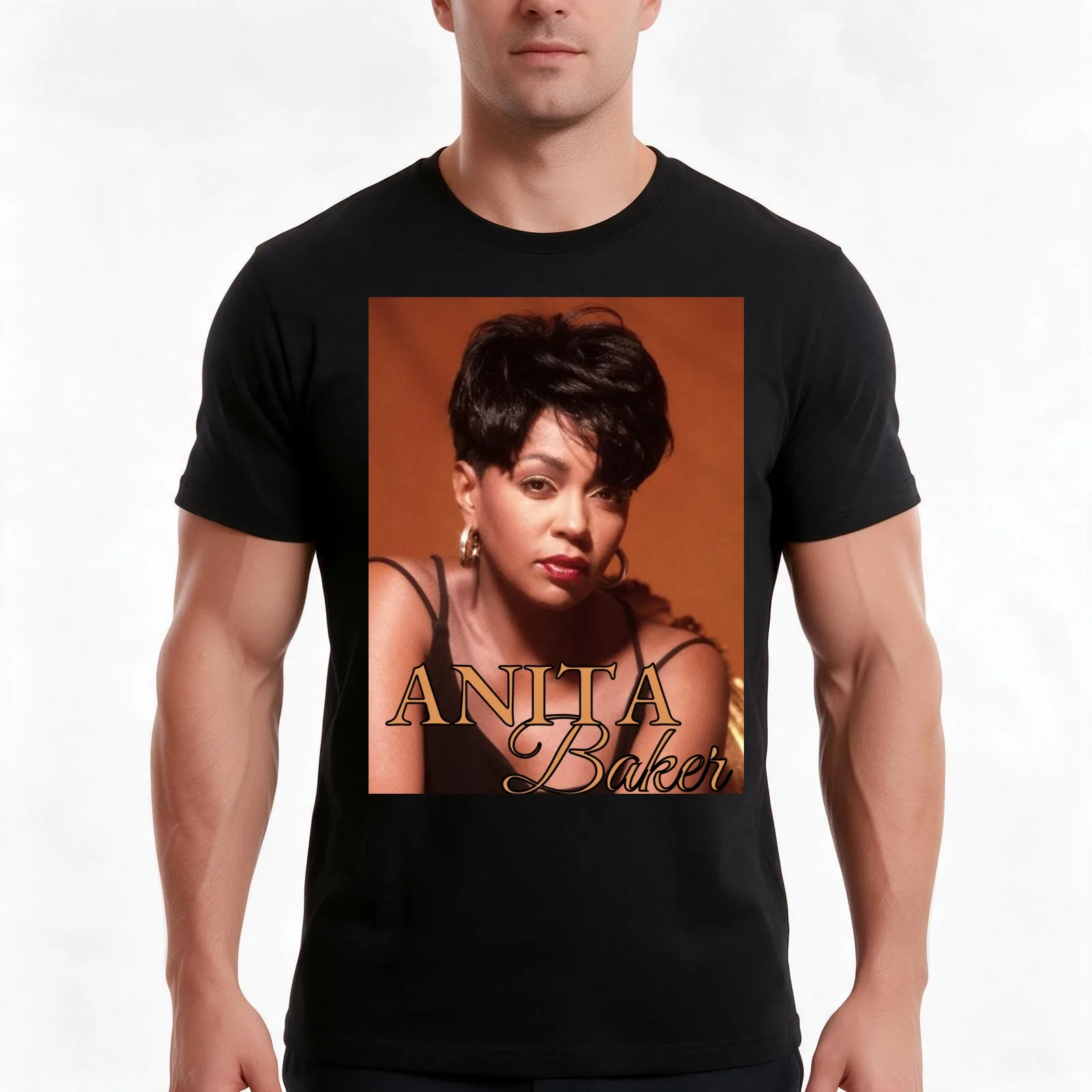 Anita Baker T-Shirt Summer Casual Cotton Tee Oversized Streetwear Tops Vintage Graphic Print Loose Fit Short Sleeve