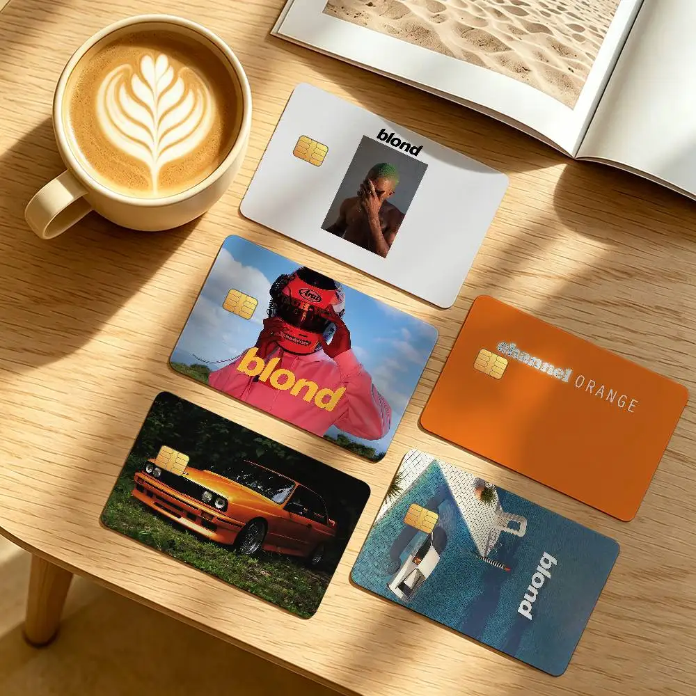 Singer F-Frank O-Ocean Credit Card Public Transportation Cards Protective Sticker Waterproof Card Face Decoration 4PCS