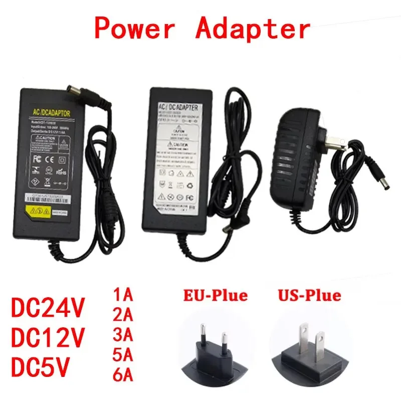 

Power Supply UK EU US Plug DC 5V 12V 24V 1A 2A 3A 5A 6A Volt Universal Charger Adapter Volt Lighting Led Strip Lamp AC Driver