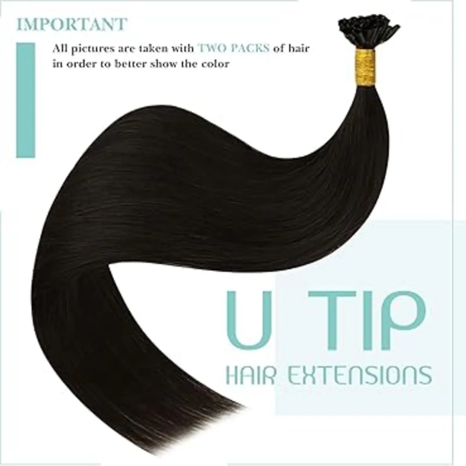 YoungSee U Tip Hair Extensions Pre Bonded Keratin Fusion Nail U tip Pure Color Fusion Extensions Silky Straight 50g/50s