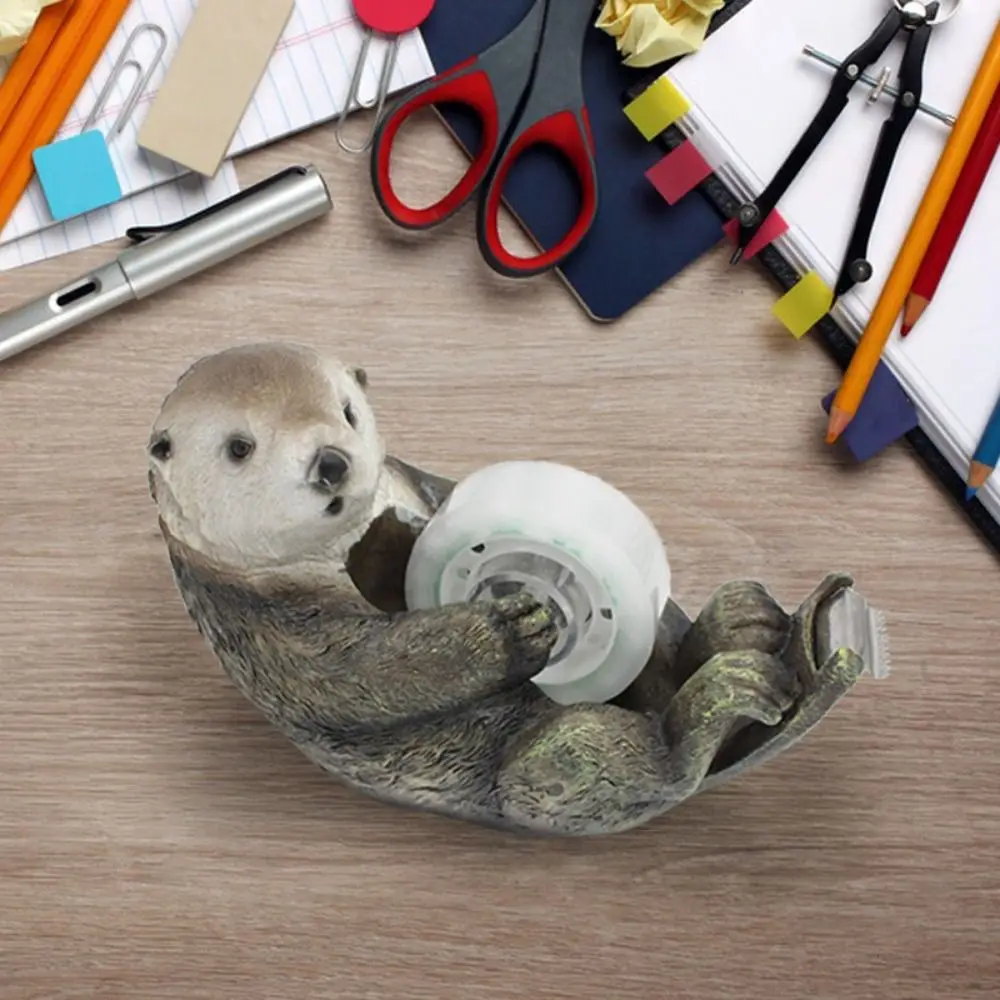 Cartoon Otter Tape Dispenser Animal Shaped Sloth Non-Skid Tape Cutter Holder Durable Tape Cutting Tool Gift Wrapping