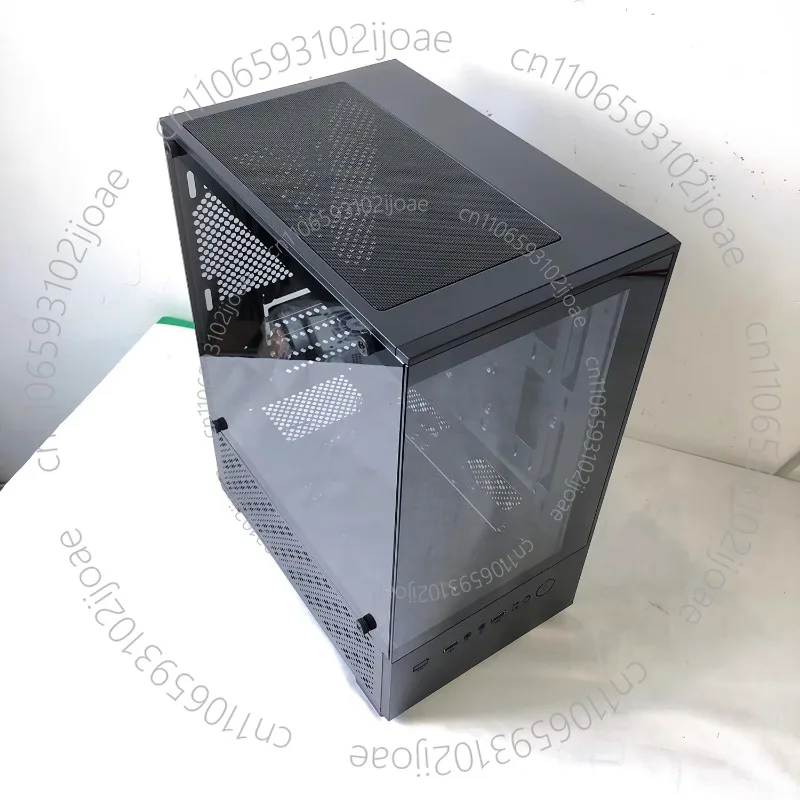 Chassis without columns Panoramic transparent glass MATX main board Desktop mini Chassis mini shell