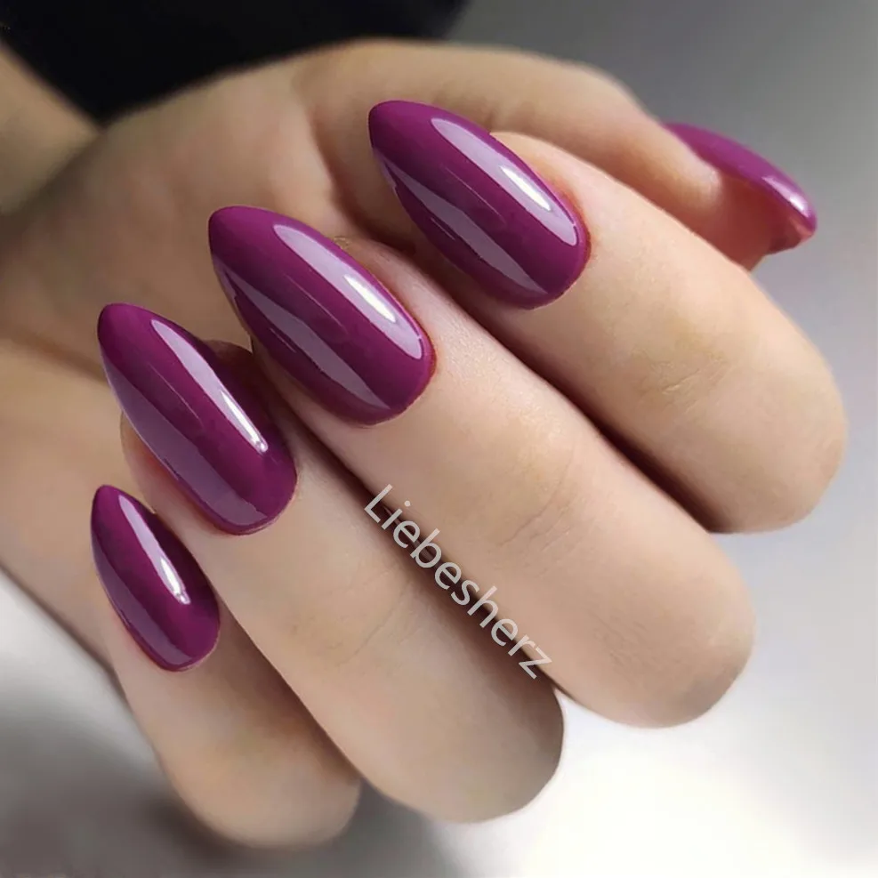 24 pçs vermelho brilhante curto stiletto unhas falsas com cola de geléia imprensa em unhas falsas artificiais diy lady dedo ponta manicure ferramentas