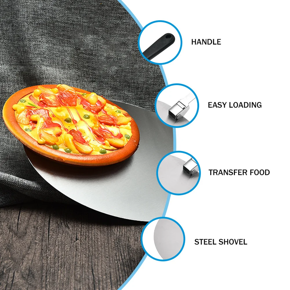 

1Pcs Stainless Steel Pizza Transfer Shovel Practical Baking Tool Heat Resistant Handle Easy Clean Storage Hole