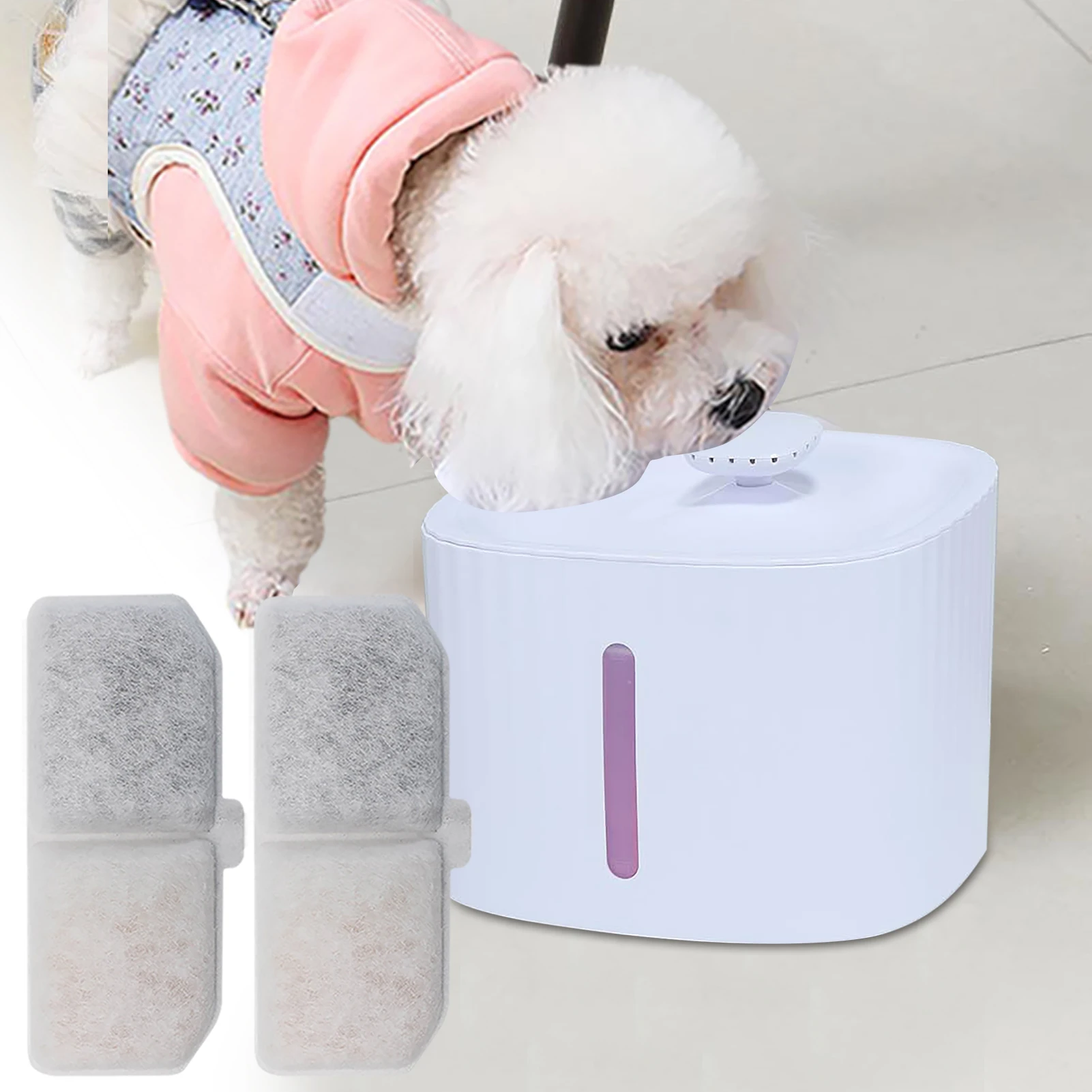 Cat Water Fountain Filter Pet Fountain Replacement Activated Carbon Filters Automatic Dog Water Fountain Filter Element 10-Pack