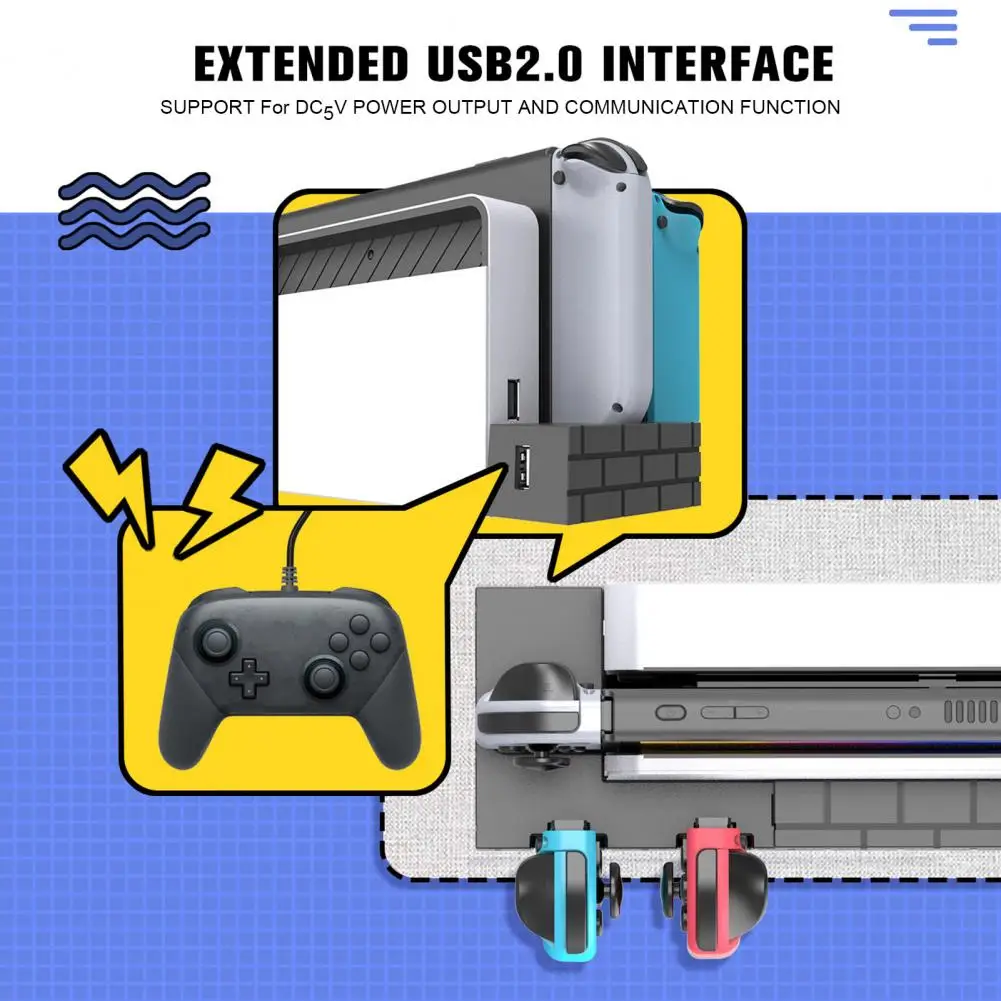 Usb Charging Station for Game Controllers Charging Base for Controllers Multi-functional Charging Dock Station for Switch/for