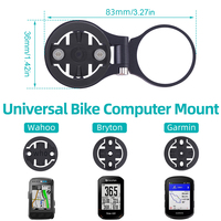 Bike Stem Holder Aluminium Alloy Bicycle Stopwatch Mounting Bracket Adjustable Bike GPS Support for Garmin/CatEye/Bryton/Wahoo