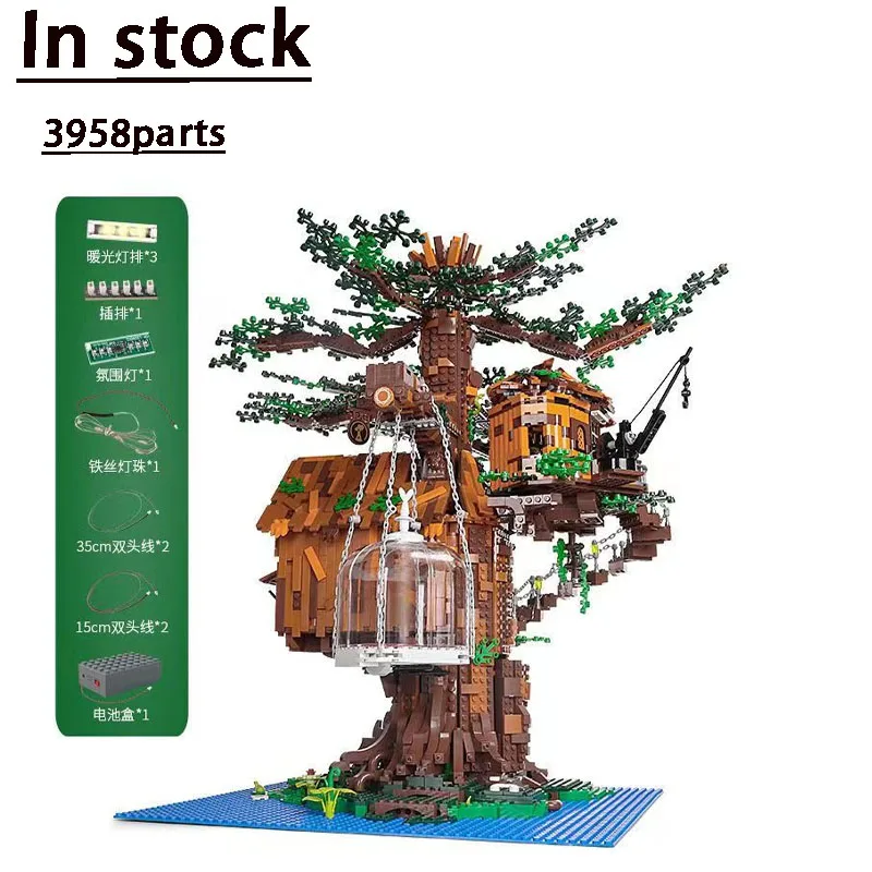 21318 Classic Set Forest Tree House Compatible with 16033 New Forest House with Light 3958pcs Adult Kids Birthday Toy Gift